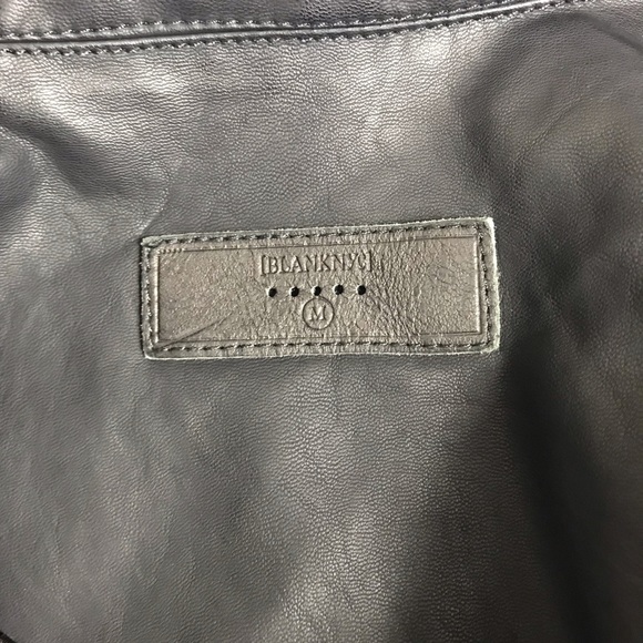 Blank NYC Revolve Vegan Faux Leather Black Moto Jacket Medium - Picture 6 of 8